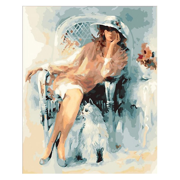 

Картина по номерам Color KIT "Дама и кот", 40х50 см, Разноцветный
