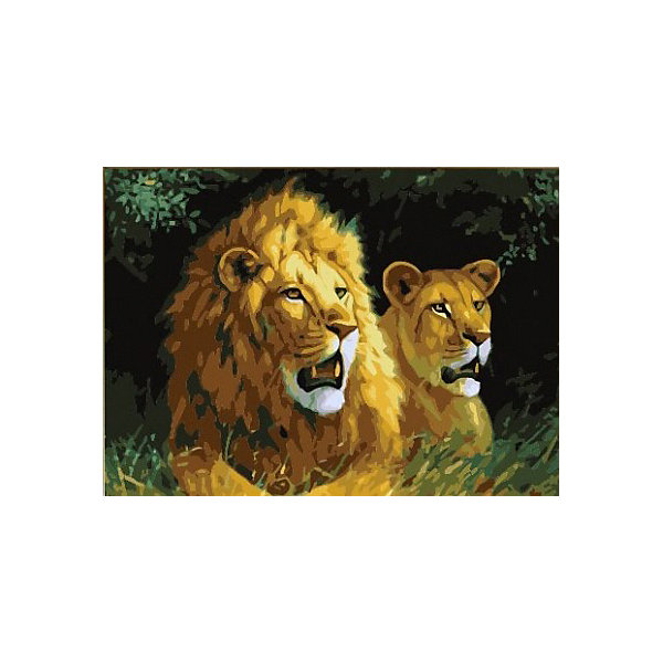 

Алмазная мозаика Color KIT "Львиная семья", 40х50 см, Разноцветный