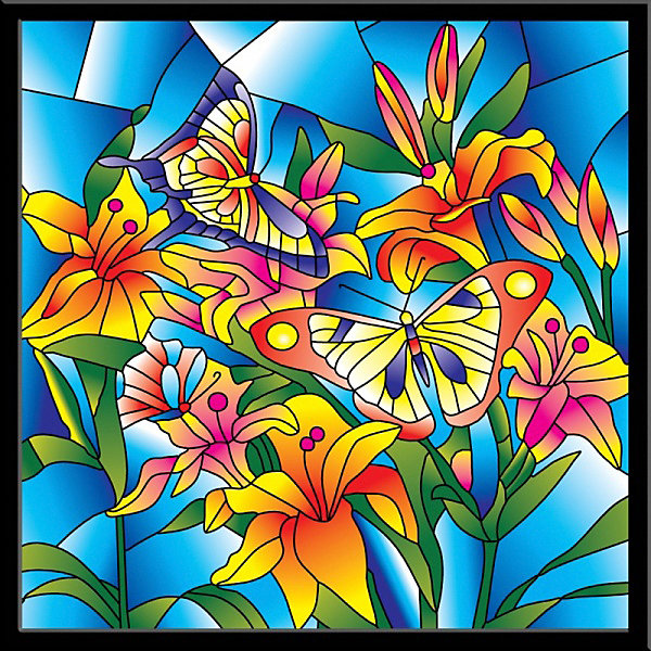 фото Картина-витраж Color KIT "Бабочки", 43х43 см