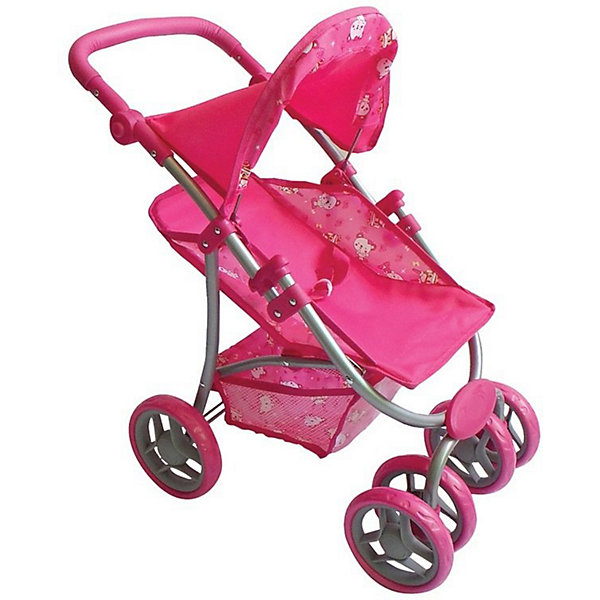 

Коляска для кукол Buggy Boom Skyna, розовая/мишки, Розовый