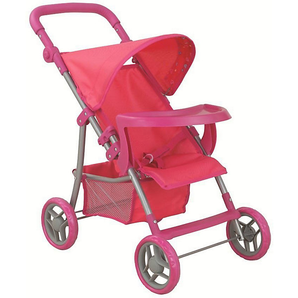 

Коляска для кукол Buggy Boom Skyna, розовая/коралл, Розовый