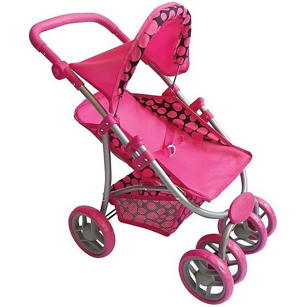 

Коляска для кукол Buggy Boom Skyna, черно-розовая, Розовый