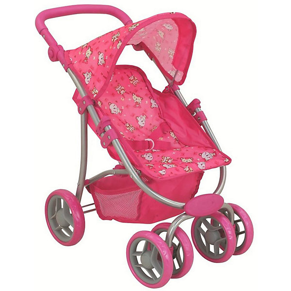 

Коляска для кукол Buggy Boom Skyna, розовая/мишки, Розовый