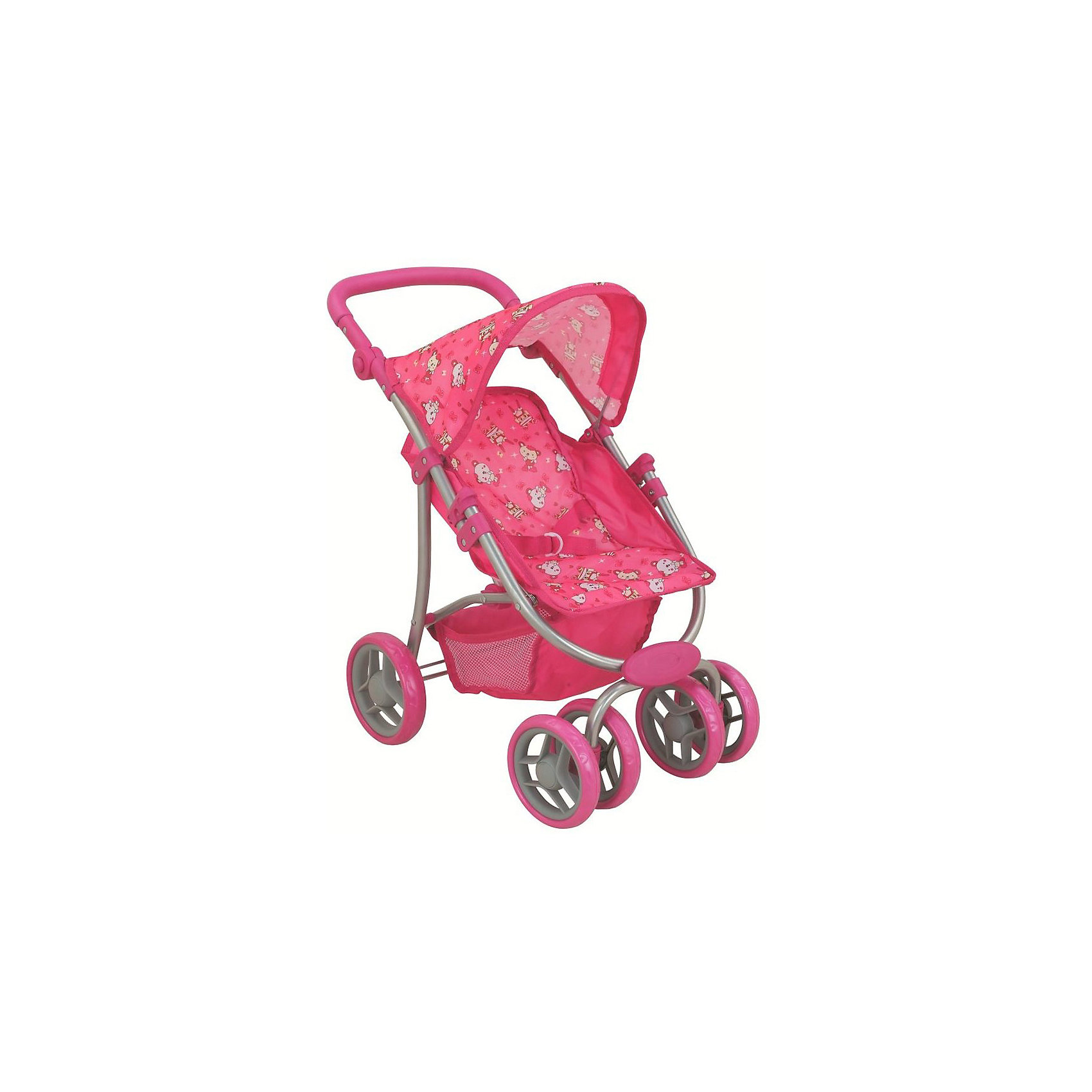 фото Коляска для кукол Buggy Boom Skyna, розовая/мишки