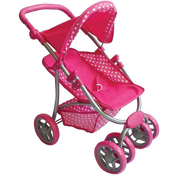 

Коляска для кукол Buggy Boom Skyna, розовая/горошек, Розовый
