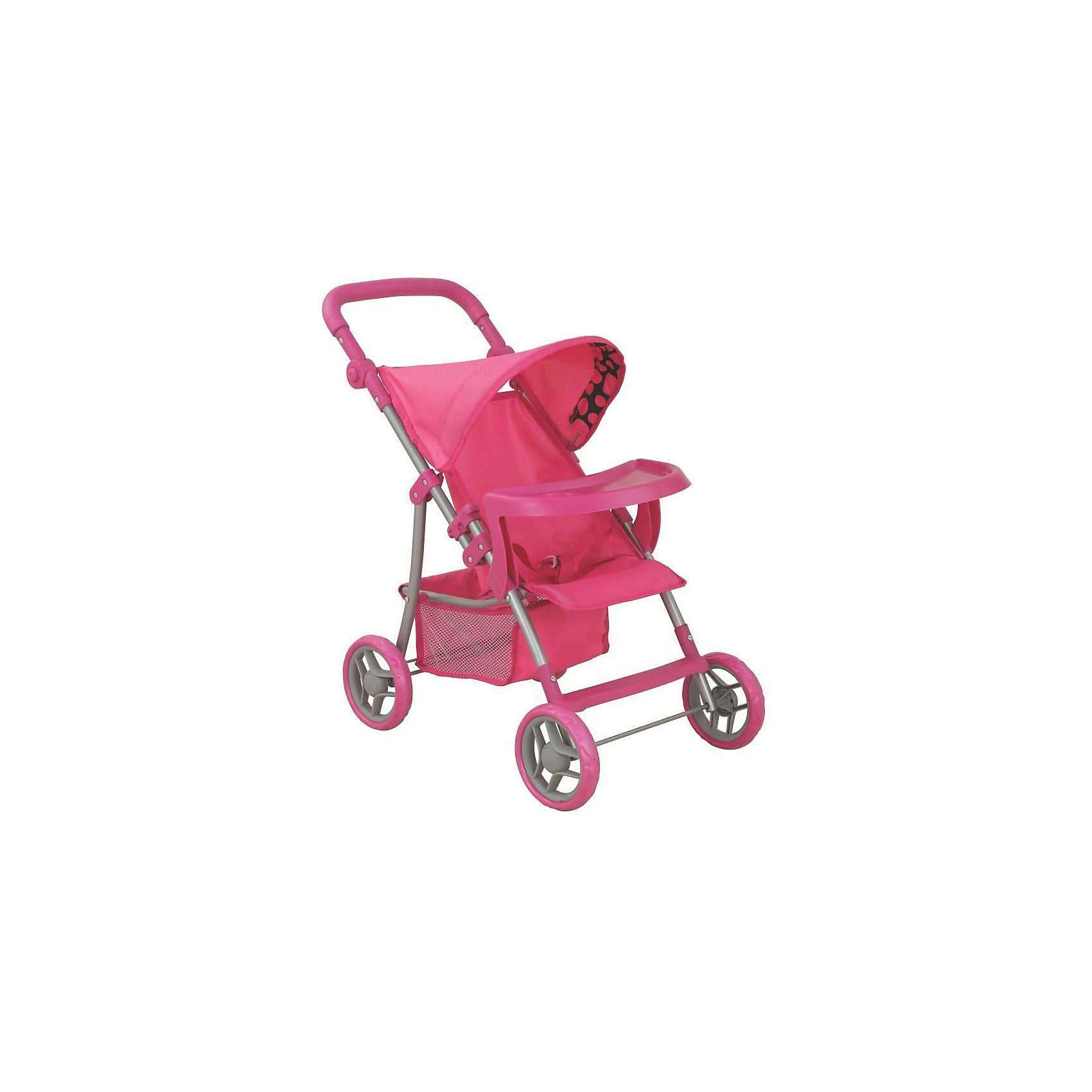 

Коляска для кукол Buggy Boom Skyna, черно-розовая, Розовый