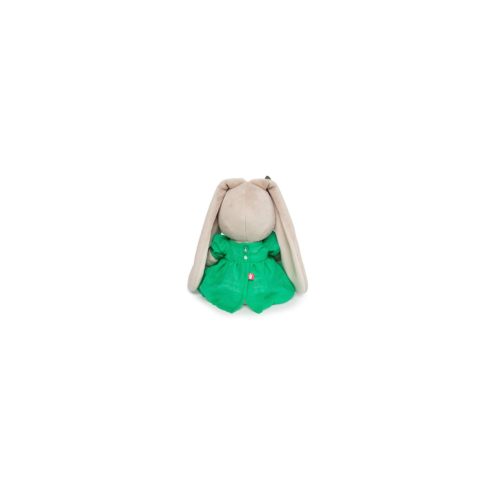фото Мягкая игрушка Budi Basa Зайка Ми в зеленом платье с бабочкой, 18 см