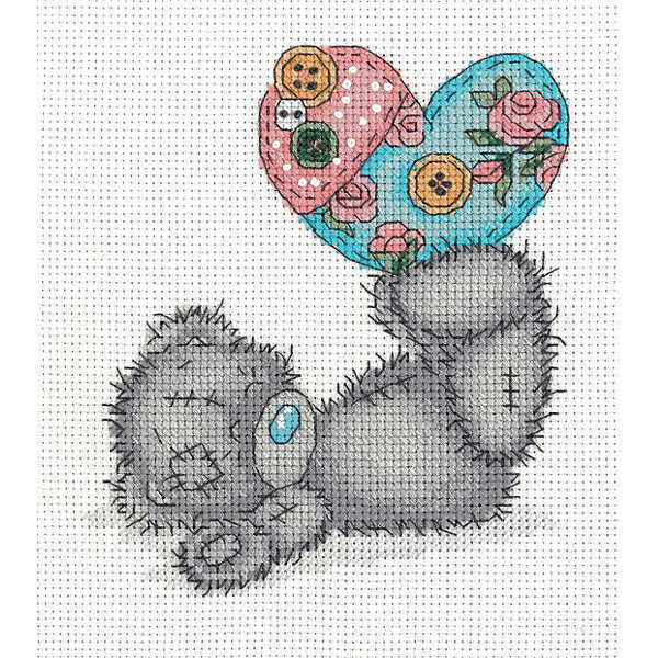 

Набор для вышивания мулине Klart "Tatty Teddy с рукодельным сердцем", 14,5х16 см