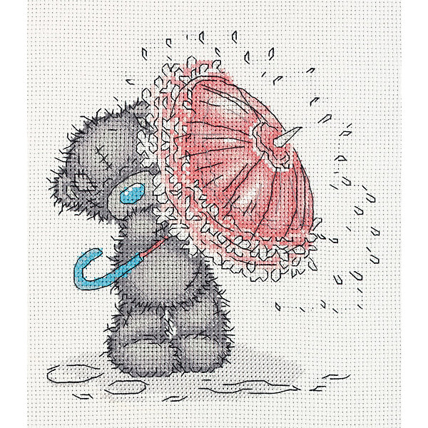 

Набор для вышивания мулине Klart "Tatty Teddy с зонтиком", 17,5х19,5 см