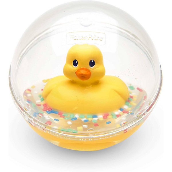 Mattel Развивающая игрушка Уточка с плавающими шариками, желтая, Fisher Price