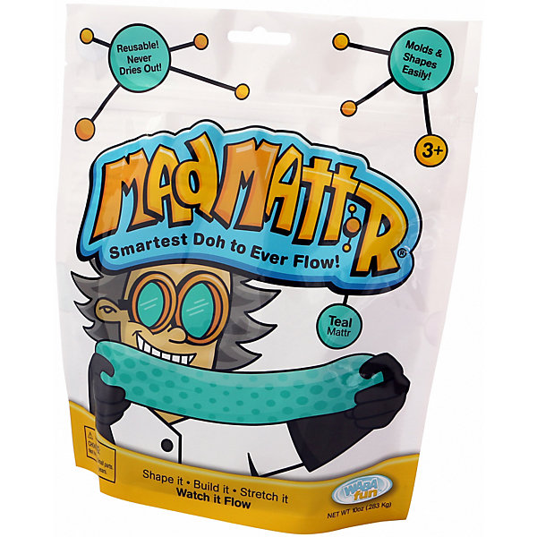 

Масса для лепки Mad Mattr, бирюзовая, Бирюзовый