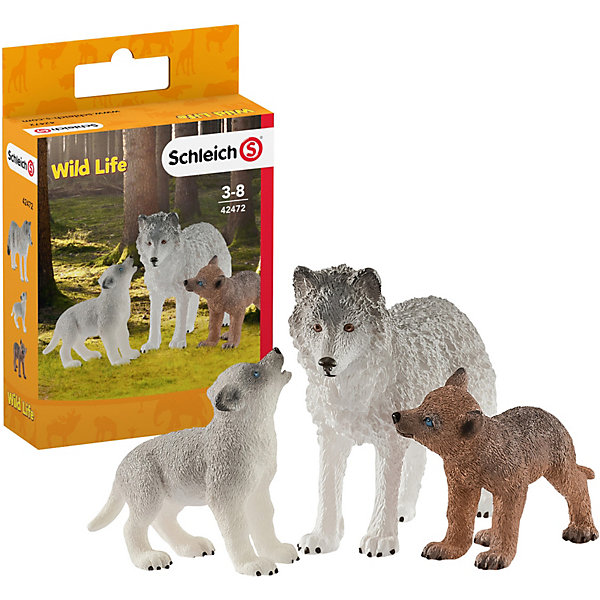 фото Игровой набор Schleich "Волчица с волчатами"