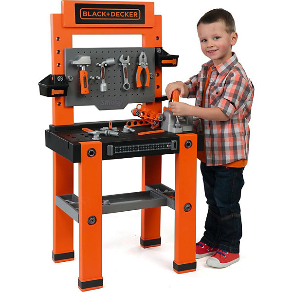 

Игровой набор Smoby "Black&Decker" Мастерская с инструментами, 79 предметов, Оранжевый/черный, Игровой набор Smoby "Black&Decker" Мастерская с инструментами, 79 предметов