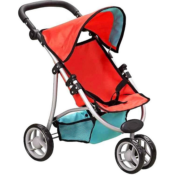 

Коляска для кукол Buggy Boom Nadin, красно-бирюзовая, Бирюзовый/красный