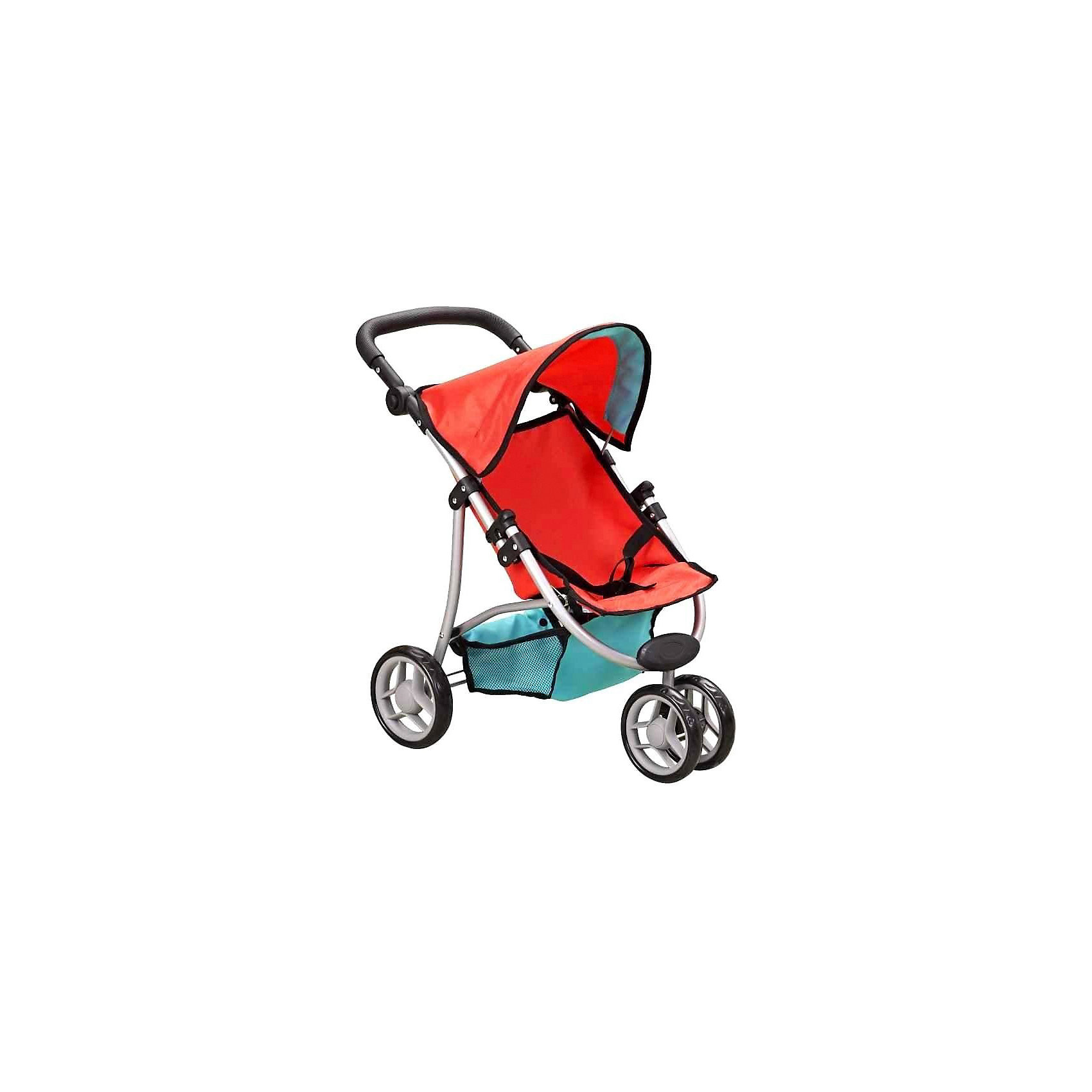 фото Коляска для кукол Buggy Boom Nadin, красно-бирюзовая