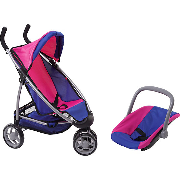 

Коляска для кукол Buggy Boom "Nadin" 2 в 1, малиново-синяя, Blau/lila