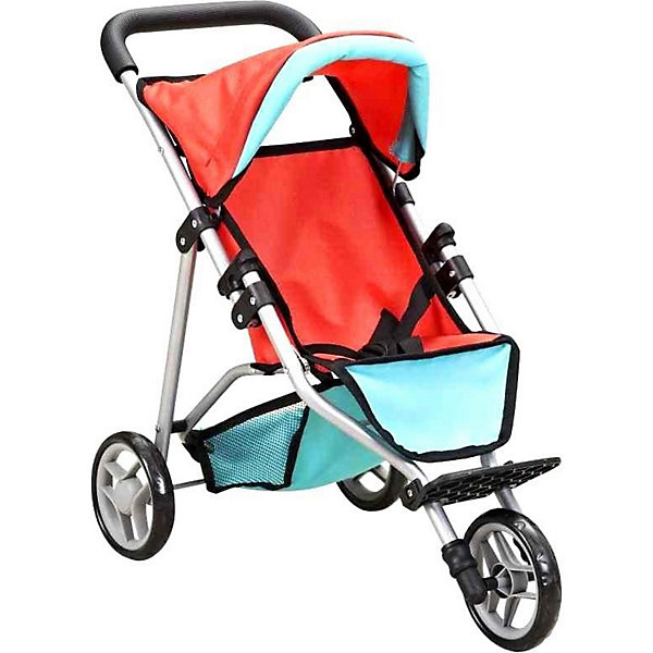 

Коляска для кукол Buggy Boom Nadin, красно-бирюзовая, Бирюзовый/красный