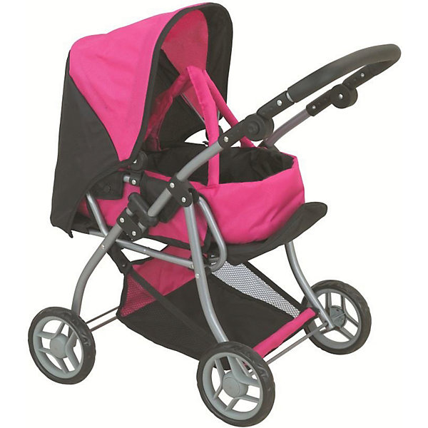 фото Коляска для кукол Buggy Boom Infinia, фуксия с чёрным