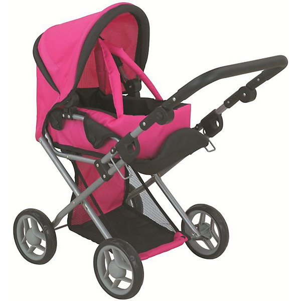 фото Коляска для кукол Buggy Boom Infinia, фуксия с чёрным