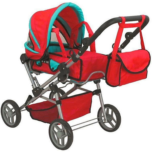 

Коляска для кукол Buggy Boom Infinia, красно-бирюзовая, Бирюзовый/красный