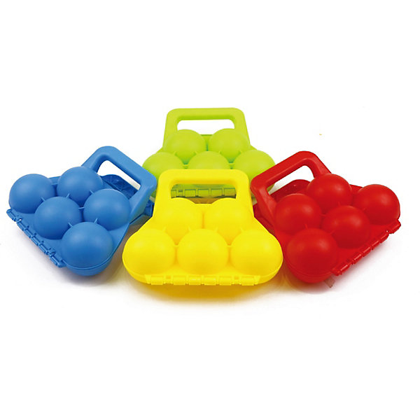 

Формочка для лепки снежков 1Toy, 5 ячеек, Разноцветный