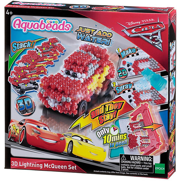 

Набор для творчества Aquabeads "Тачки 3" Молния Маккуин 3D, Красный