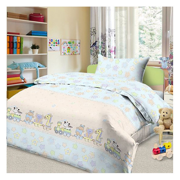 

Комплект постельного белья в детскую кроватку "Letto", Синий