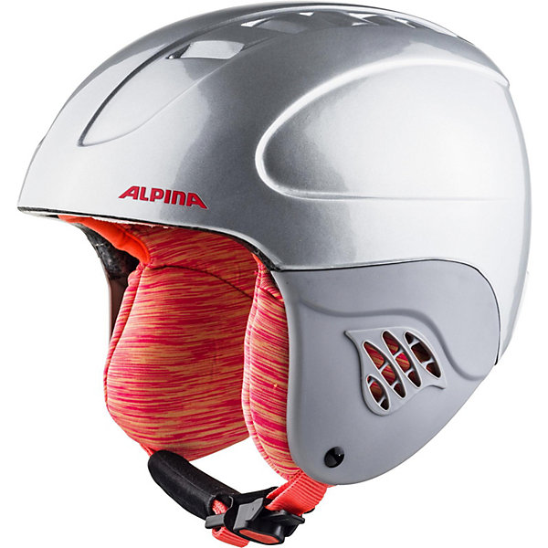 

Зимний шлем Alpina "CARAT" silver-flamingo, Серебряный
