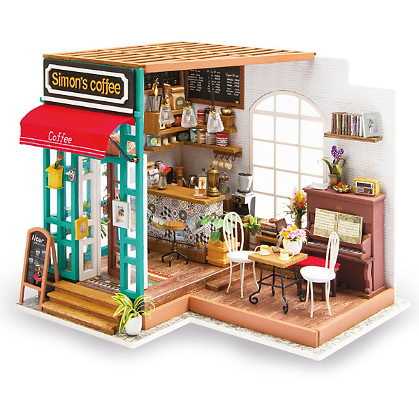 

Сборная модель-румбокс Diy House "Кафе, Сборная модель-румбокс Diy House "Кафе"