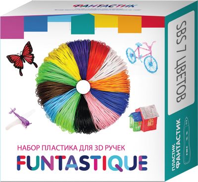 Комплект Pro/SBS-пластика Funtastique для 3д ручек, 7 цветов, артикул:10257250 - 3D ручки Комплект Pro/SBS-пластика Funtastique для 3д ручек, 7 цветов, артикул:10257250 - 3D ручки