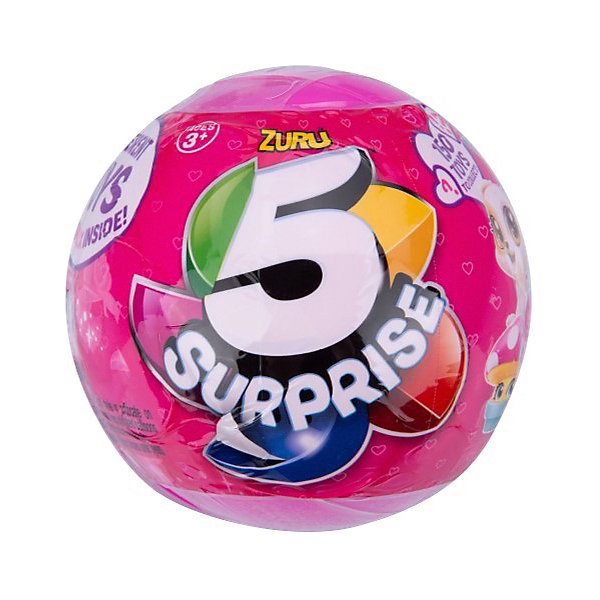 

Шар-сюрприз Zuru "5 surprise", для девочек, Розовый