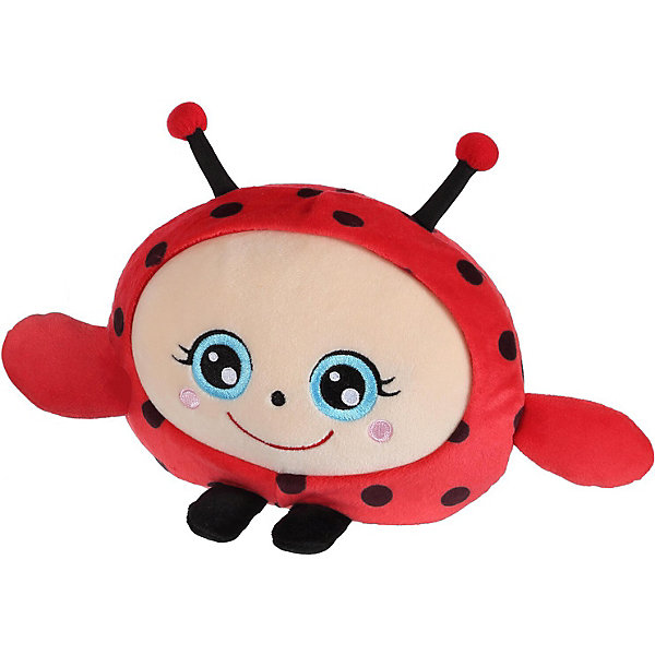 

1toy Squishimals плюш.красная божья коровка 20 см,бирка,пакет, Красный