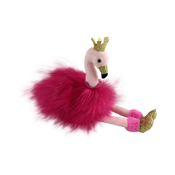 ABtoys Мягкая игрушка ABtoys Фламинго 25 см, розовый с золотыми лапками и клювом