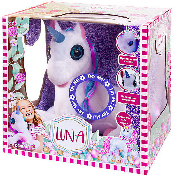 

Интерактивная игрушка Dimian "Единорог Luna", свет и звук