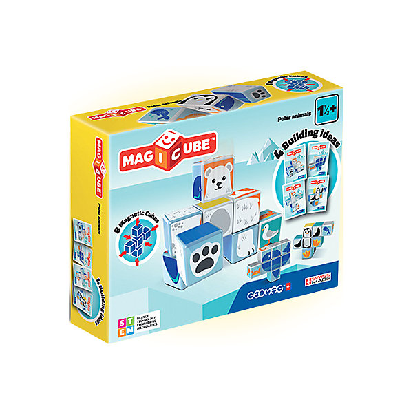 

Конструктор магнитный Geomag "MagiCube" Полярные друзья, 10 деталей