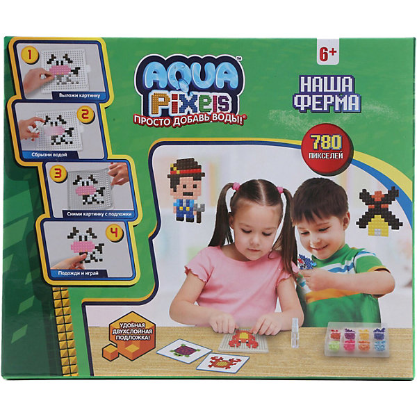 

Набор для творчества 1Toy "Aqua pixels" Наша ферма, 780 пикселей, Разноцветный, Набор для творчества 1Toy "Aqua pixels" Наша ферма, 780 пикселей