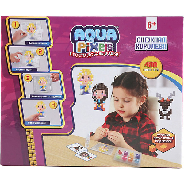 

Набор для творчества 1Toy "Aqua pixels" Снежная королева, 480 пикселей, Разноцветный