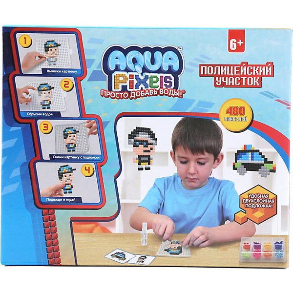 

Набор для творчества 1Toy "Aqua pixels" Полицейский участок, 480 пикселей, Разноцветный