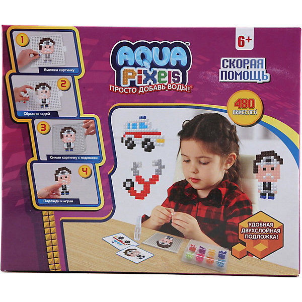 

Набор для творчества 1Toy "Aqua pixels" Скорая помощь, 480 пикселей, Разноцветный, Набор для творчества 1Toy "Aqua pixels" Скорая помощь, 480 пикселей