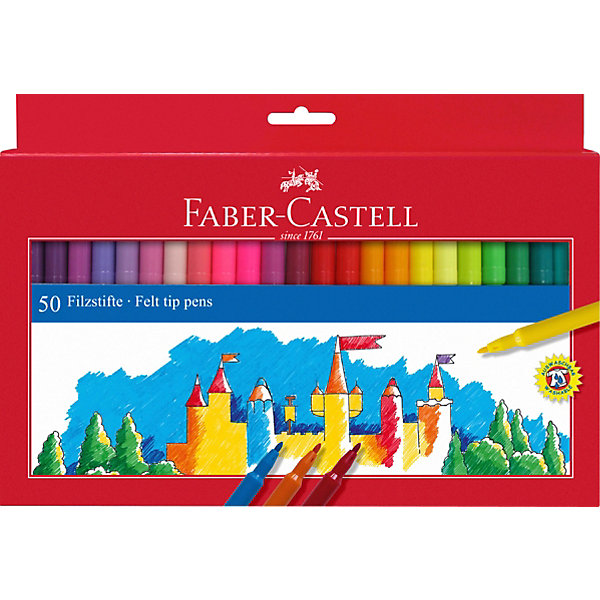

Фломастеры Faber-Castell, 50 цветов, смываемые