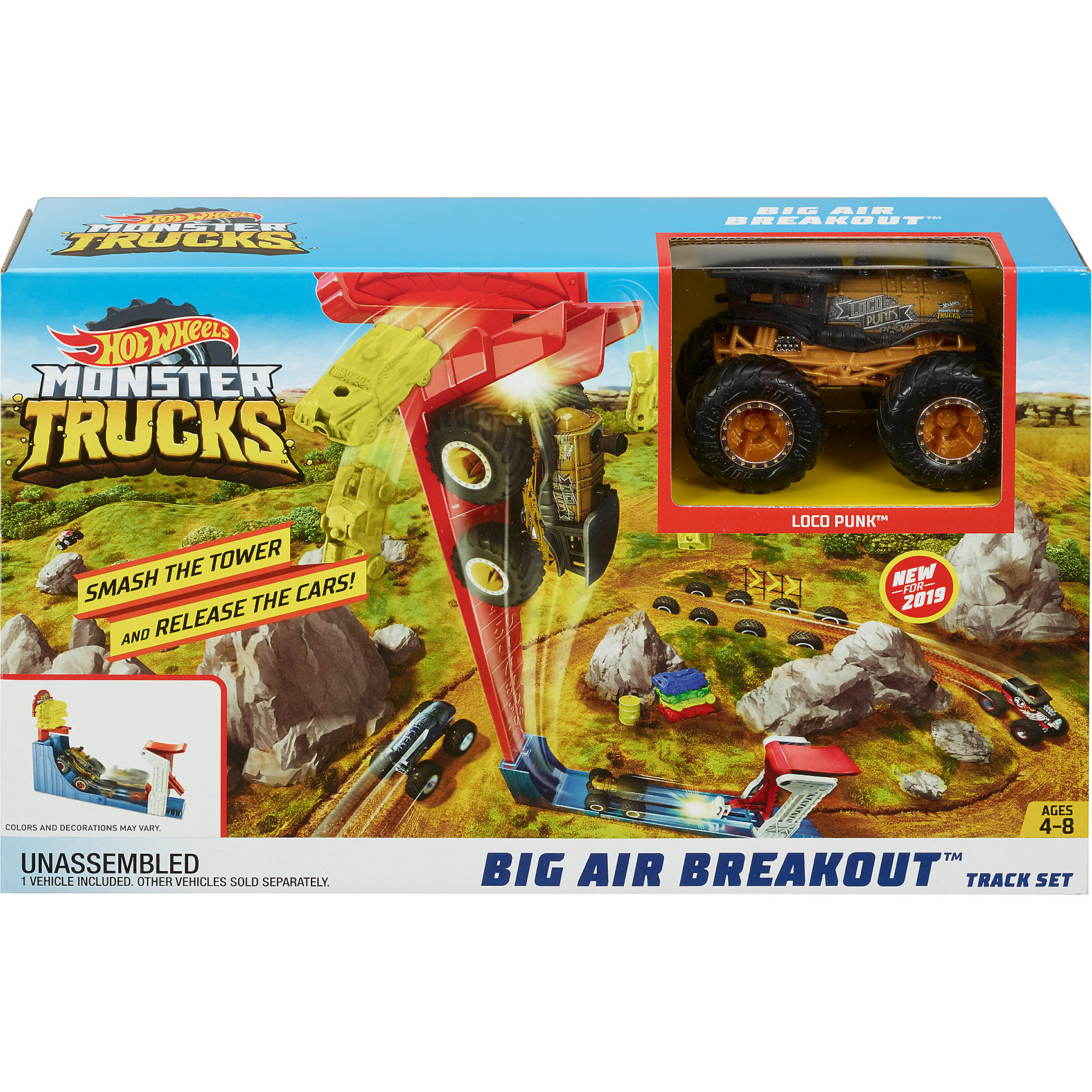 фото Автотрек Hot Wheels Monster Trucks Поединок в воздухе Mattel