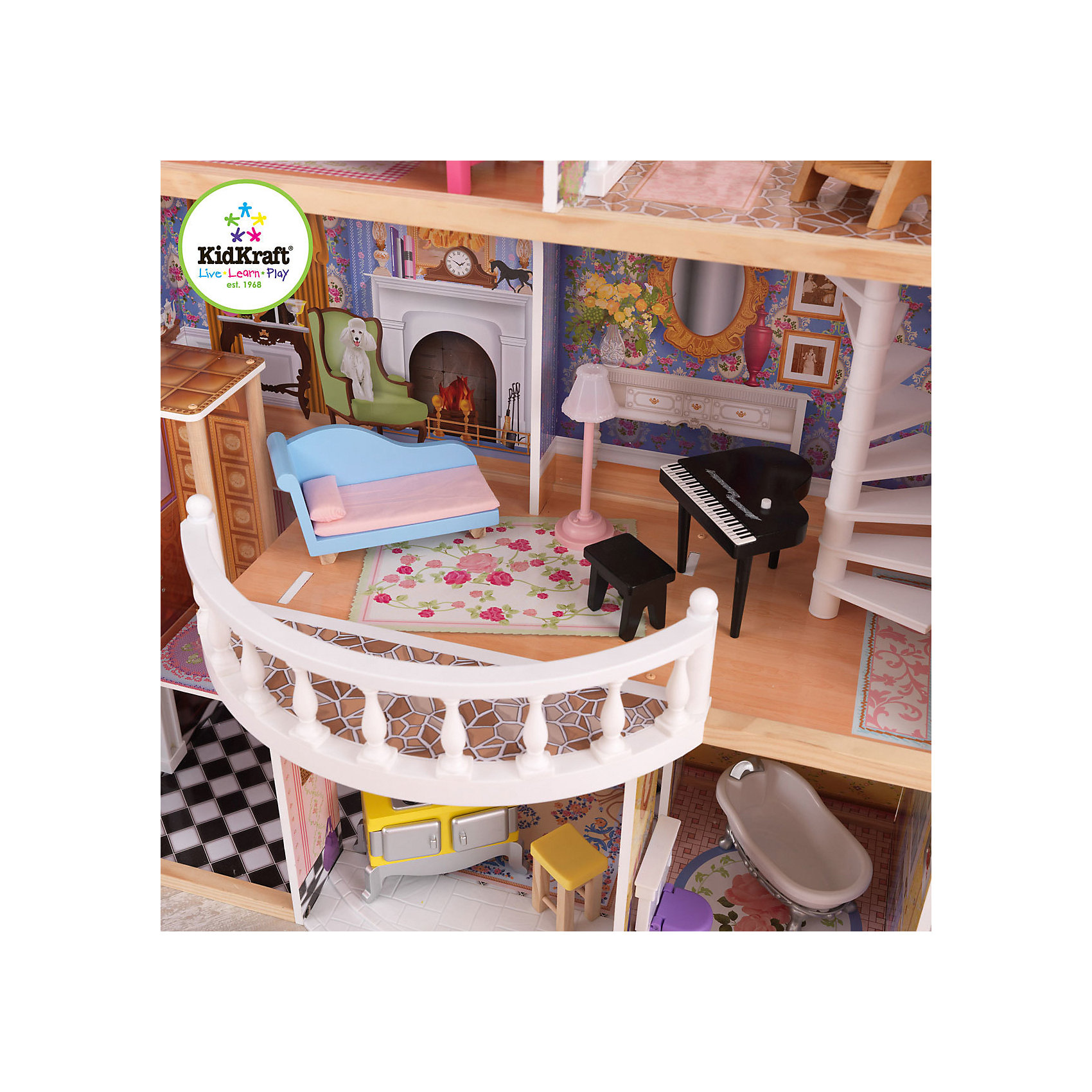 фото Винтажный кукольный дом для Барби KidKraft "Магнолия", в подарочной упаковке