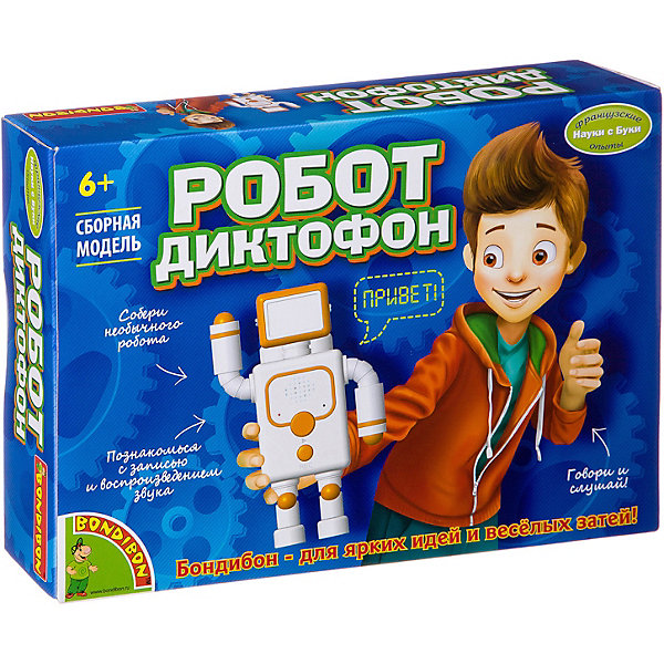 

Французские опыты Bondibon "Науки с Буки" Робот-диктофон, Разноцветный