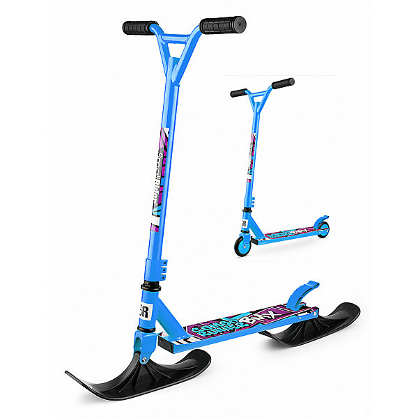 

Трюковый самокат-снегокат Small Rider "Combo Runner BMX" с лыжами и колёсами, синий