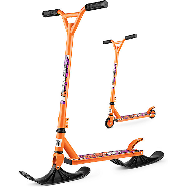 

Трюковый самокат-снегокат Small Rider Combo Runner BMX с лыжами и колёсами, оранжевый