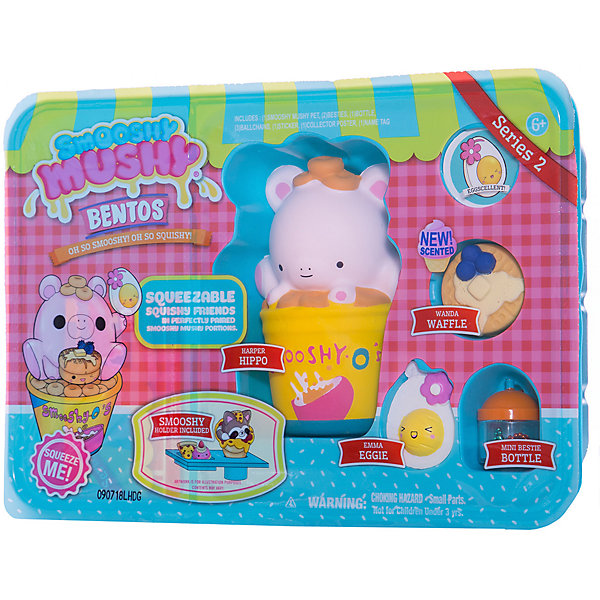 

Игрушка-антистресс Smooshy Mushy Bento "Школьный завтрак", 2 серия, Бегемотик Харпер, Розовый, Игрушка-антистресс Smooshy Mushy Bento "Школьный завтрак", 2 серия, Бегемотик Харпер