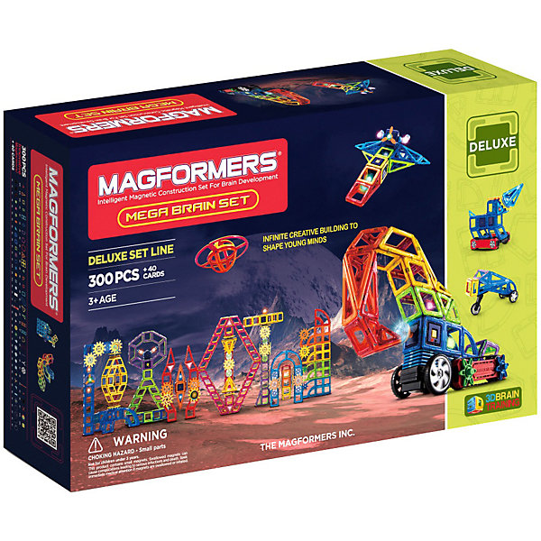 

Магнитный конструктор MAGFORMERS Mega Brain, 340 деталей, Разноцветный