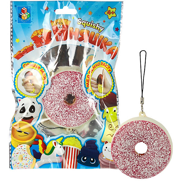 

Игрушка-антистресс 1Toy "Мммняшка" Мини-пончик, Белый