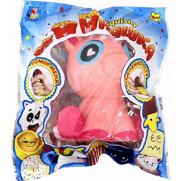 

Игрушка-антистресс 1Toy "Мммняшка" Единорожек сидящий, Разноцветный