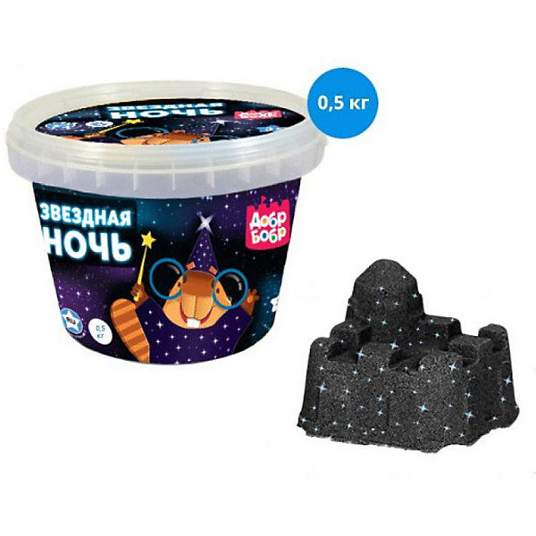 

Фантастический песок 1Toy "Звёздная ночь" чёрный с блёстками, 500 гр, Черный